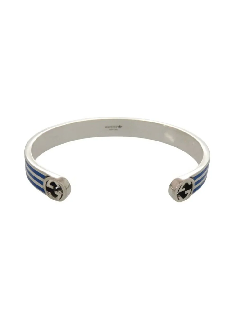 Gucci Adidas Collaboration Bangle 925 Sterling Silver Blue Bracelet